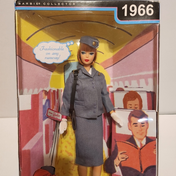 2009 My Favorite Career Pan Am Stewardess Barbie 1966 Reproduction Mattel - Picture 11 of 11